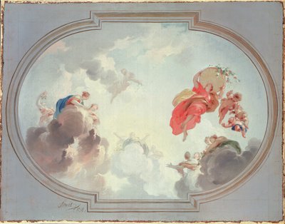 Diseño de techo que representa la apoteosis de Flora, siglo XVIII de Jacob de Wit